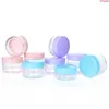 10G 1000pcs/lot -Plastic Refillable round cream empty jar containers, nail art boxes case storage wholesalehigh qualtity Omvor