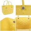 Bogg Bag Fashion Eva Waterproof Woman Silicone Tote Large Shopping Basket Bags Washable Beach Bags 2023 Women Summer