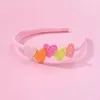 Hair Accessories Wholesale 10pcs Glitter Pastel Heart Hairbands Cartoon Hard Headbands Fashion Headwear Boutique For Girls