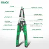 Pliers LA320919 LAOA 9 in 1 Electrician Pliersワイヤーケーブルカッター端子圧迫ユニバーサルワイヤーカッター230620