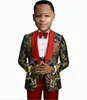 Suits 3-16 Years Old Groom Boy Suits Floral Handsome Cute Kids Wedding Party Tuxedos 3 Piece Suits JacketPantsVest 230620