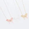 Pendant Necklaces Daisies Origami Butterfly Necklace Geometric Animal Insect Decoration Choker Jewelry