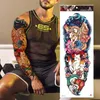 Temporary Tattoos 20Pcs/lot Wholesale Full Arm 48x17cm Temporary Tattoo Sticker Body Leg Waist Art for Women Men Waterproof Tattoo 230621