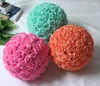 Dekorativa blommor 8inch (20 cm) Silk Kissing Artificial Rose Ball For Wedding Tea Party Decoration Juldekorförsörjning