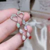 Boucles d'oreilles à tige Cadeau d'anniversaire Arrivée Boucle d'oreille en opale naturelle et véritable en argent sterling 925