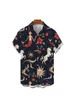 Mannen Casual Shirts 2023 Zomer Oversized Mens Hawaiian Shirt Dazn Korte Mouw Tops 3D Afdrukken Anime Bloemmotief Mode mannelijke Kleding