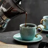 Muggar lyx 150 ml kopp kaffe te ceramic koppar kreativt kaffe med bricka taza para café kaféer muggtillbehör