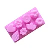 Baking Moulds 8 Even Flowers And Plants Moon Cake Silicone Mold Handmade Soap Mould Molds DIY 068