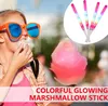 LED Light Up Cotton Candy Cones Colorful Glowing Marshmallow Stick Reusable Wedding Party Favor Concert Park Flashing Night Decorations