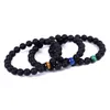 8 mm schwarz matt natürlicher Tiger Augensteinperlen Armbänder für Frauen Männer Yogaschmuck