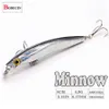 Köder Wobbler Minnow Schwimmender Kunstköder aus Hartplastik zum Angeln Köder Tackle Bass 8 cm 3D-Augen Topwater 2 Angelhaken Kurbelköder 1 Stück 230620