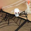 New Black Scary Spider Skull Skeleton Halloween Party Decorations for Home Bar Supplies Haunted House Horror Props Kids Trick Toy