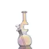 Vintage Premium Glass Beaker Bong HooKah Moon Design Electroplate 8inch Bubbler Smoking Water Pipe Venta directa de fábrica al por mayor