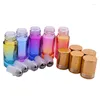 Bouteilles De Stockage Top Vente 15 Pcs 5 Ml Verre Épais Rouleau Sur Huile Essentielle Vide Parfum Roller Ball 5 Couleurs Bouteille Avec Couvercle En Or