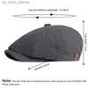 KUNEMS Fashion Retro Cappelli ottagonali per uomo Boina Casual Cappello da strillone Peaky Blinders Berretti di cotone Papà Cap Gorras Hombre L230523