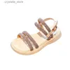 Girls Sandals Rhinestone Sandal Summer Shoes Kids Designer Shoes Childrens Sandals Open Toe Soft Shoes 2022 L230518