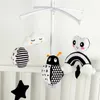 Rattles Mobiles Animal Music Box Black and White Bell Toy Baby Crib Rattles Baby Toys 0-12 månader Spädbarnsklocka Toy Mobile Born Toys 230620