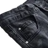 Męskie dżinsy proste spodnie moda chude dżinsy czarne letnie dżinsowe dżinsy dżinsowe dżinsowe dżinsowe dżinsy