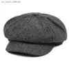 Baker Boy Cap Fashion Gatsby Hat Men Tweed Beret Winter Regulowane ciepłe newsboy czapki kapelusze męskie czapki ośmiornicy tata kapelusz hombre l230523