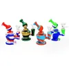 Kit tubi mini bong in silicone colorato stile palla portatile rimovibile facile da pulire waterpipe gorgogliatore erba secca filtro per tabacco maniglia imbuto ciotola porta pipe DHL