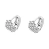 Ohrstecker-Creolen für Damen, schlicht, modisch, voller Diamant-Ohrring, 925er Silber, glänzende Ohrstecker 230620