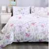 Bedding sets Floral Set Bright Duvet Cover and Pillowcase Simple Style Quilt Ultra Soft Easy Care with Corner Ties 230620