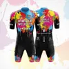 Cykeltröja sätter manliga overaller Huub Triathlon Mens Kort ärm Jumpsuit Piece Suit Cykelkläder 9D Ropa Ciclismo 230620