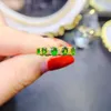 Cluster Rings Natural Diopside Ring 925 Серебряный сертифицированный 3х4 мм белый драгоценный камень красивый подарок для девочек