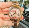 Top Quality 41mm Men's Sports Watch Data II 218235 18K Gold Rose Roman Dial Roman Asia 2813 Machinery Watches Automatic Box Papers