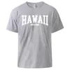 Camisetas Masculinas Hawaii North Shore Estampadas Camisetas Masculinas de Algodão Macio Confortável Novidade Moda Descolada Streetwear Básico Vintage