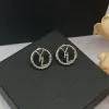 Boucles d'oreilles de luxe pour femmes Designer Boucles d'oreilles en or Bijoux Femme Boucle d'oreille en argent Stud Dangle Hoops Boucle d'oreille Des Boucles Oreilles Cadeau de mariage 236215D