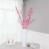 Flores secas flor artificial seda flor de pêssego ramo cereja sala casa decoração natal ameixa arranjo casamento acessórios
