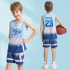 Clothing Sets Kids Basketball Uniform Outdoor Sportswear Year Old Boys Youth Basketball Jersey Suit Summer Children Basketball Shirt Clothing 230620