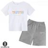 T Shirts 2023 Summer Trapstar Tshirt Kids Boys Beach Shorts Set Streetwear Tracksuit Men Women Clothes Girls Sportwear 230620