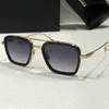 Crystal Gold Brown Gradient Okulary przeciwsłoneczne Sun Suns Mens Summer Gafas de sol sonnenbrille Uv400 okulary z pudełkiem