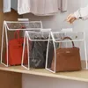 Storage Bags Hanging Handbag Organizer Dustproof Closet Space-saving Purse Protector Bag With Handle Thick PVC Transparent Dust Cover