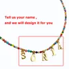 Pendant Necklaces Fashion Mix Beaded Necklace Stainless Steel Letter Personalized Customized Name Jewelry For Women Handmade
