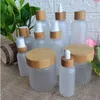 Toptan 100 pcs makyaj plastik sprey kap kozmetik için şişeler cilt bakım ambalaj parfüm kavanozu bambu lidgoods qjekd