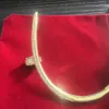 Nagel Bangel Frauen 18k Gold plattiert Liebe Armbänder Volldiamant Design Armband Schmuck für Mann Geschenk No Box Größe 17 19