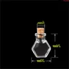 Hexagon Glass Bottles Pendants Small Wishing With Cork Transparent Jars Gifts Vial Made 20pcs Wholesalehigh qualtity Ifvdo