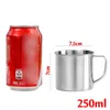 Mugs Stainless Steel Mug Cups Water Bottle For Coffee Wine Beer Tea Juice Single Wall Polishing Children Girl Kitchen Accessories