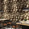 Tapety Efekt rustykalny 3D Faux Stone Vintage Tapeta Rolka do ścian restauracja salon papierowy dekoracje domu papel de parede