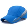 Top Caps Erkek Kadın Açık Spor Beyzbol Örgü Şapka Koşuyor Vizör Hızlı Tarama Kapağı Güneş Koruma Ovma Şapkaları Araçlar için 230620