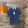 High-end Brand Short-sleeved T-shirt Men Bee Polo Shirt 100% Cotton Lapel Business Korean Summer