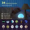 Baby Monitor Camera Smart White Noise Machine Sleep Sound 16 miljoner färger nattlampor 34 lugnande ljud med gråtdetektering 230620