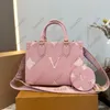 10A Borsa firmata Donna 2 pezzi set Vera pelle Borsa OnTheGo PM Borse Borse a tracolla Borsa a tracolla Borsa tote goffratura zaino Borsa portafogli con scatola originale 25 cm