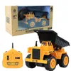 2.4G Five-channel Electric Remote Control Dump Truck Children Simulation Engineering Vehicle Model Kids RC Car Toy gift