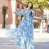 Plus Size Women Clothing Dress Tropical Print Bow Front Belted Tube Dress Bohemian