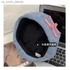 Versione coreana di The New Denim Beret Women's Summer Versatile Chinese Buckle Painter Hat Fashion Sweet Retro Octagonal Cap L230523