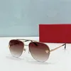 Yeni Moda Tasarımı Pilot Güneş Gözlüğü 00093S Metal Yarım Çerçeve Popüler ve gündelik stil Işık ve Giymesi Kolay UV 400 Koruma Gözlükleri